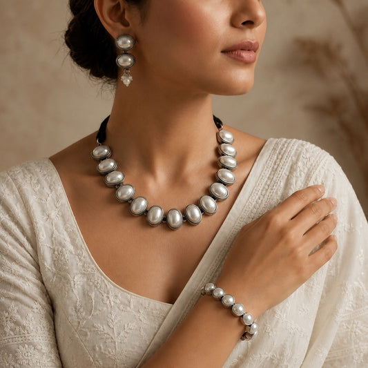 Timeless Pearl Ensemble Combo Set: Victorian Grace and Celeste Aura