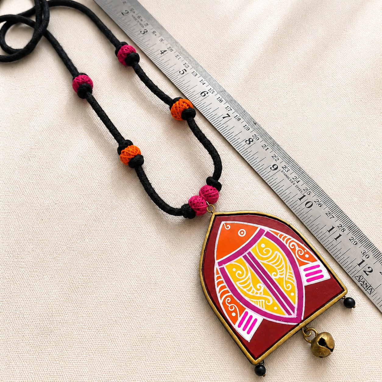 The Folk Edit: Hand painted Fish Terracotta Pendant and Earring Set
