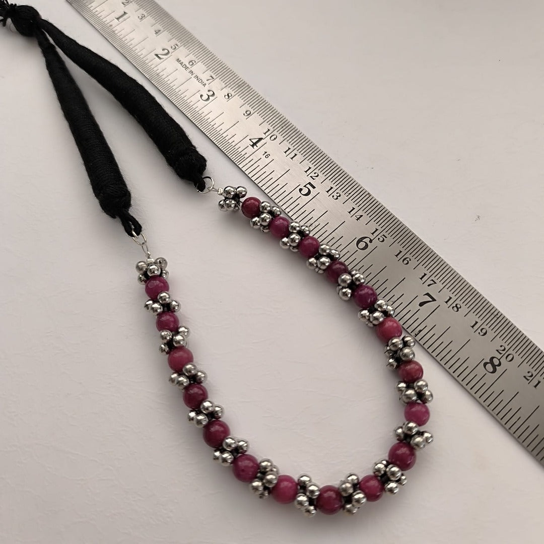 Mohini: Beaded Kolhapuri Necklace and Earring Set