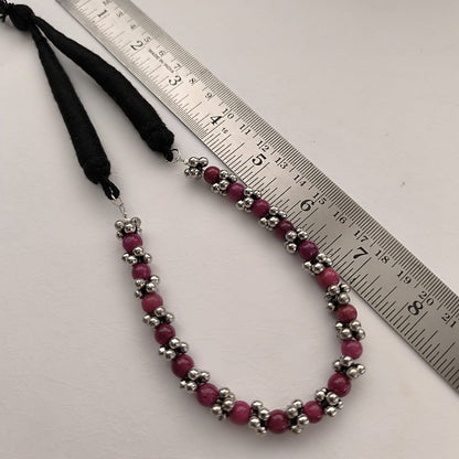 Mohini: Beaded Kolhapuri Necklace and Earring Set