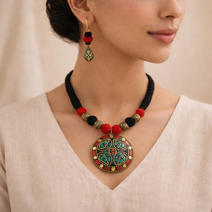 Raagya Statement Lac Necklace – Handcrafted Indian Ethnic Jewelry for Women