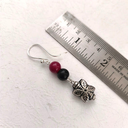 Indie Soul: Red and Black Beaded Necklace with Statement Pendant