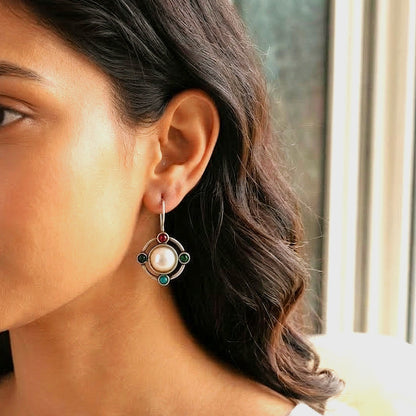 Celestial Pearl: Multicolored Pearl Earring
