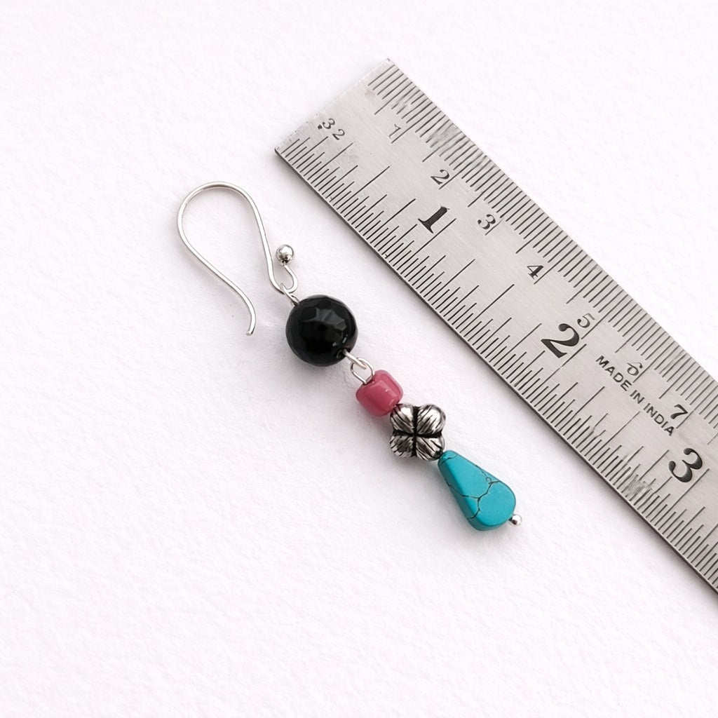 Turquoise Trinket Drops: Handmade Beaded Earring