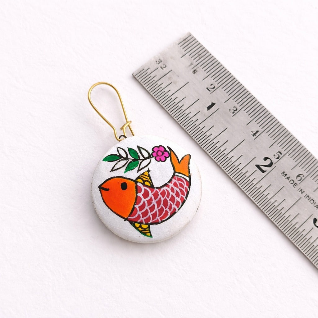 Matsya Vibe: Hand painted Terracotta Necklace and Earring Set