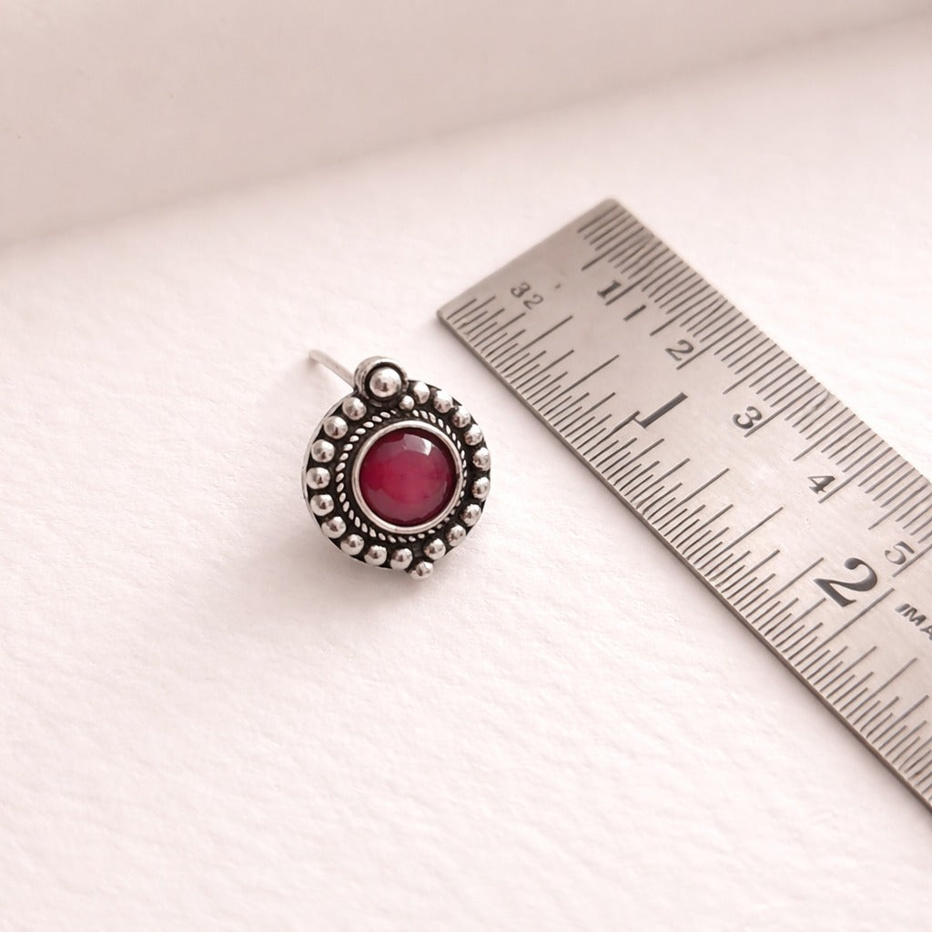 Vogue Essentials Collection: Ruby Stone Pendant and Earring Set