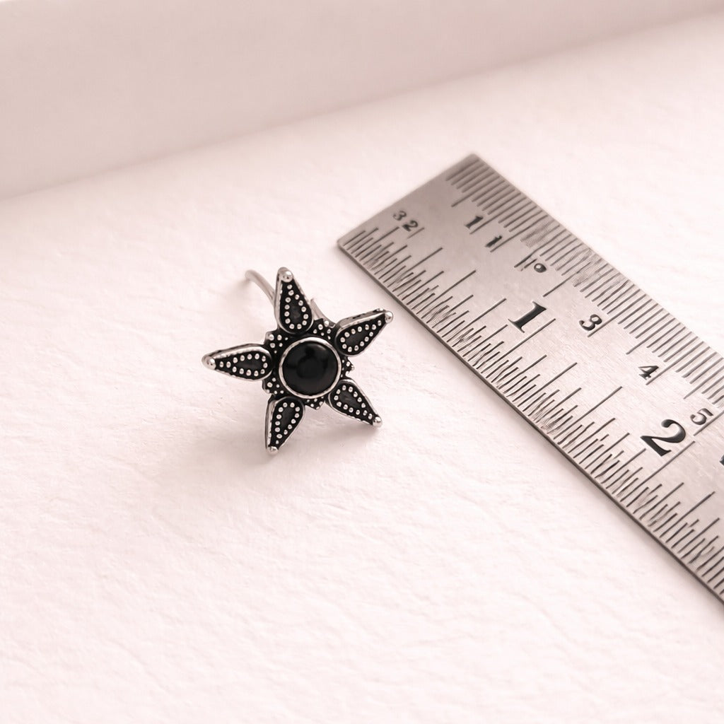 Vogue Essentials Collection: Black Stone Pendant and Earring Set