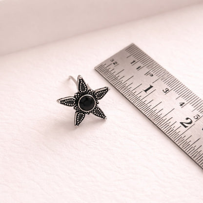 Vogue Essentials Collection: Black Stone Pendant and Earring Set