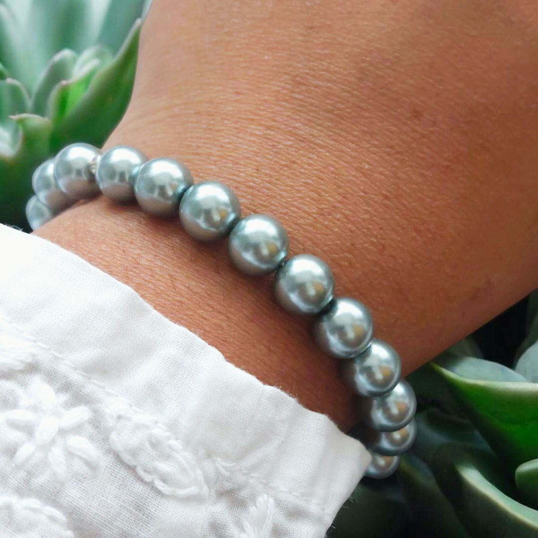 Dusky Grey Pearl Bracelet