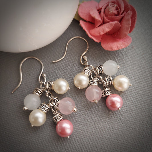 Shell Pearls Bouquet Danglers
