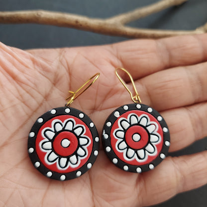 Mandala Art Black and Red Terracotta Set