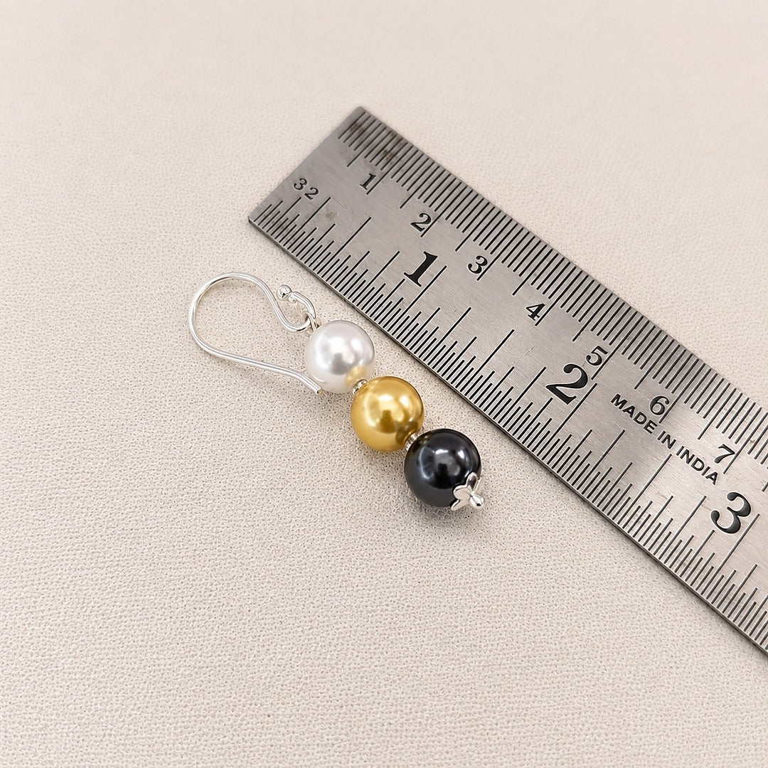 Pearl Illusion :Invisible Chain Pearl Necklace and Earring Set