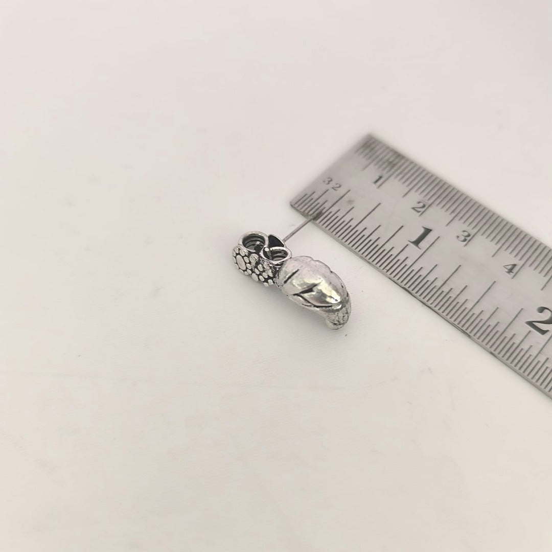 Utsav Manjiri: Antique Silver Toned Necklace and Earring Set