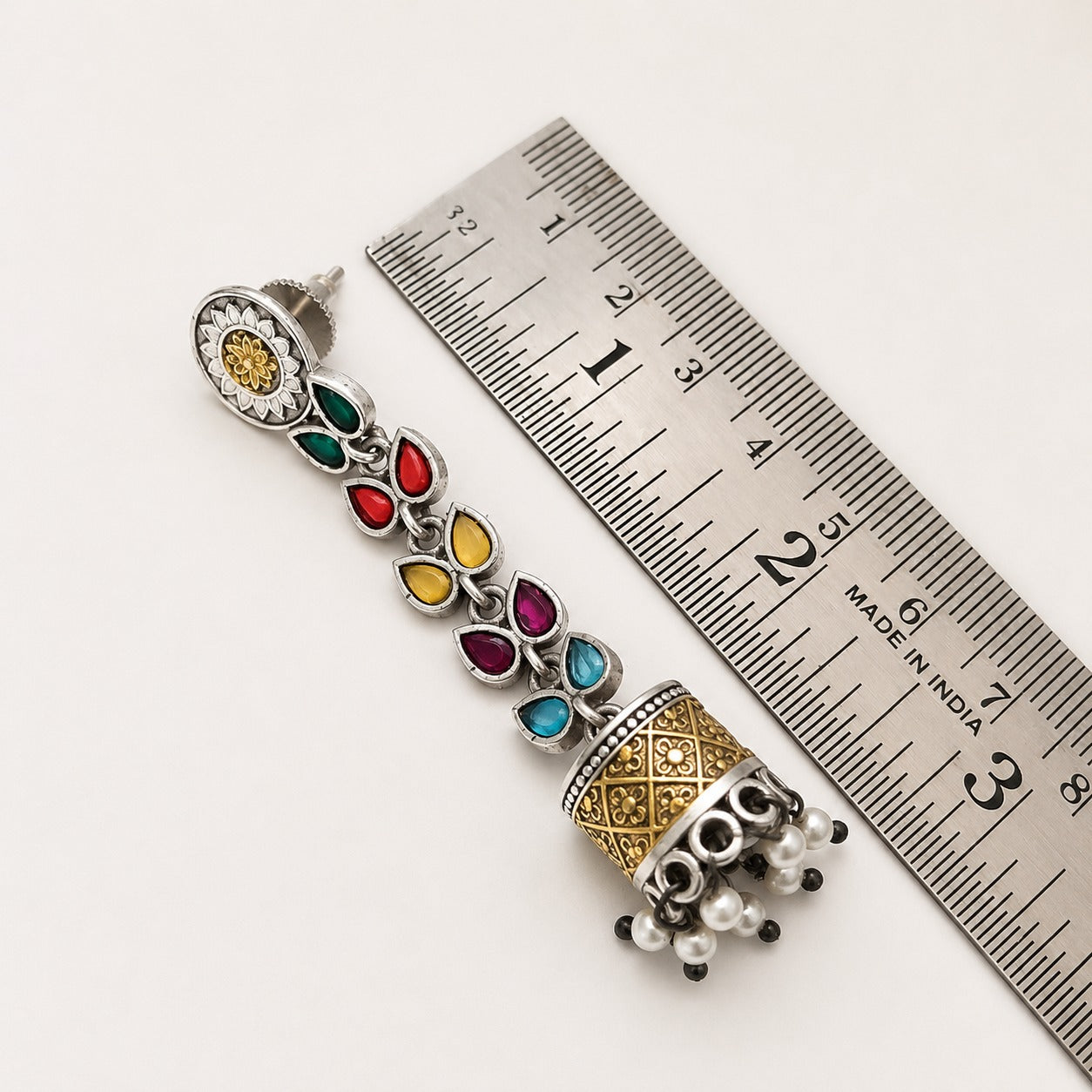 Heer: Multicolored Dual Tone Jhumki Danglers