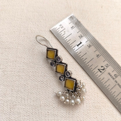 Yellow Stone Long earring: Canary Delight